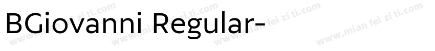 BGiovanni Regular字体转换